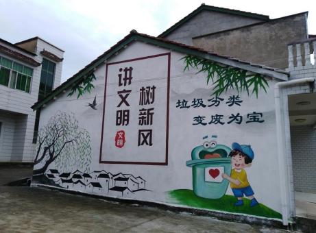 洪雅墙绘是现在流行的墙体广告
